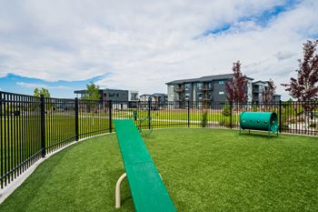the preserve at ballantyne commons dog park with a green bench
